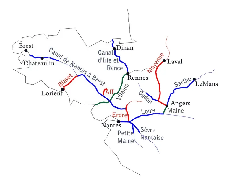 Voies navigeables de l'Ouest